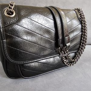 Black Spacious Bag with Gunmetal